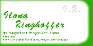 ilona ringhoffer business card